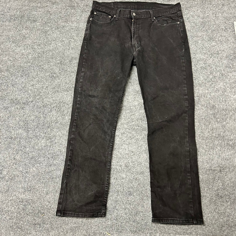 Levi's Jeans Mens Size 38 Black 514 Straight Fit Stretch Denim Casual Pants